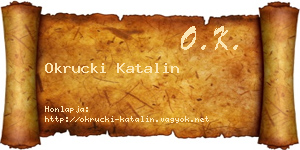 Okrucki Katalin névjegykártya